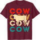 Cow Cow Cow T-Shirt - T-Shirt | Maroon