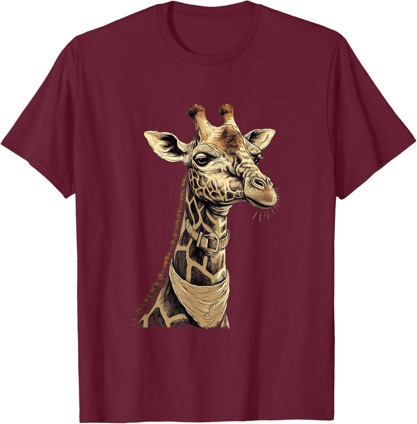 Giraffe, Giraffe Shirt for Girls, Giraffe Lovers, Giraffe T-Shirt - T-Shirt | Maroon