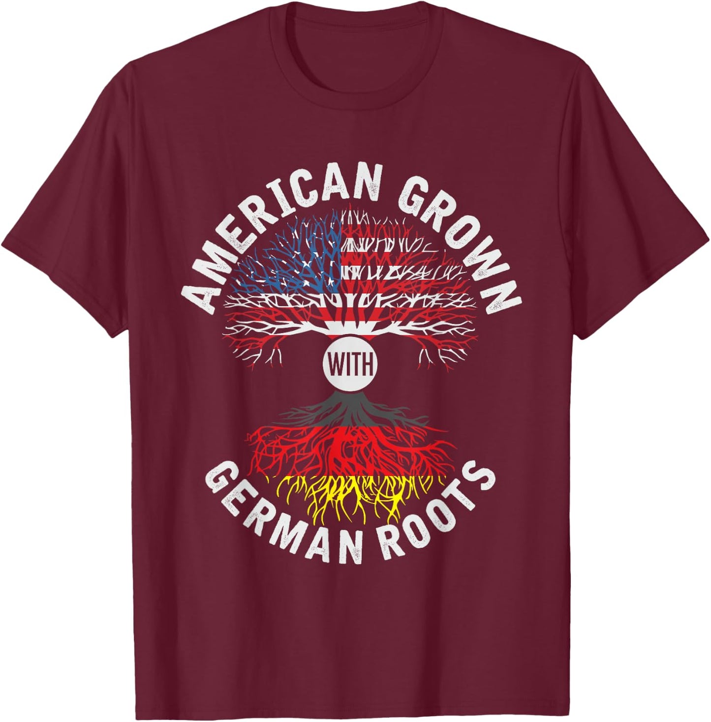 German American Shirt German Roots Gift T-Shirt - T-Shirt | Maroon