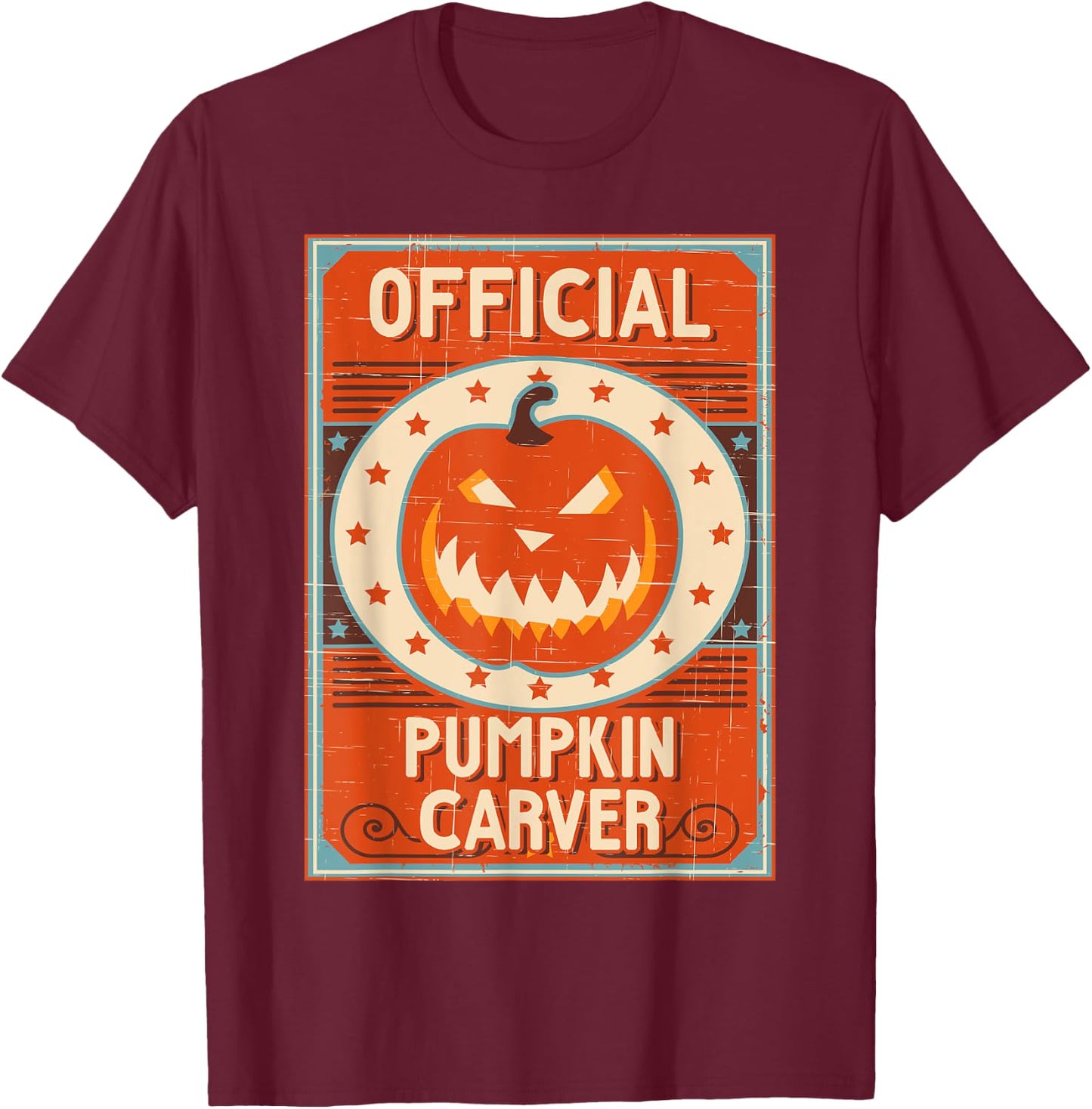 Official Pumpkin Carver Shirt For Halloween T-Shirt - T-Shirt | Maroon