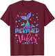 Mermaid Vibes Party Mermaid Tail Matching Family Squad T-Shirt - T-Shirt | Maroon