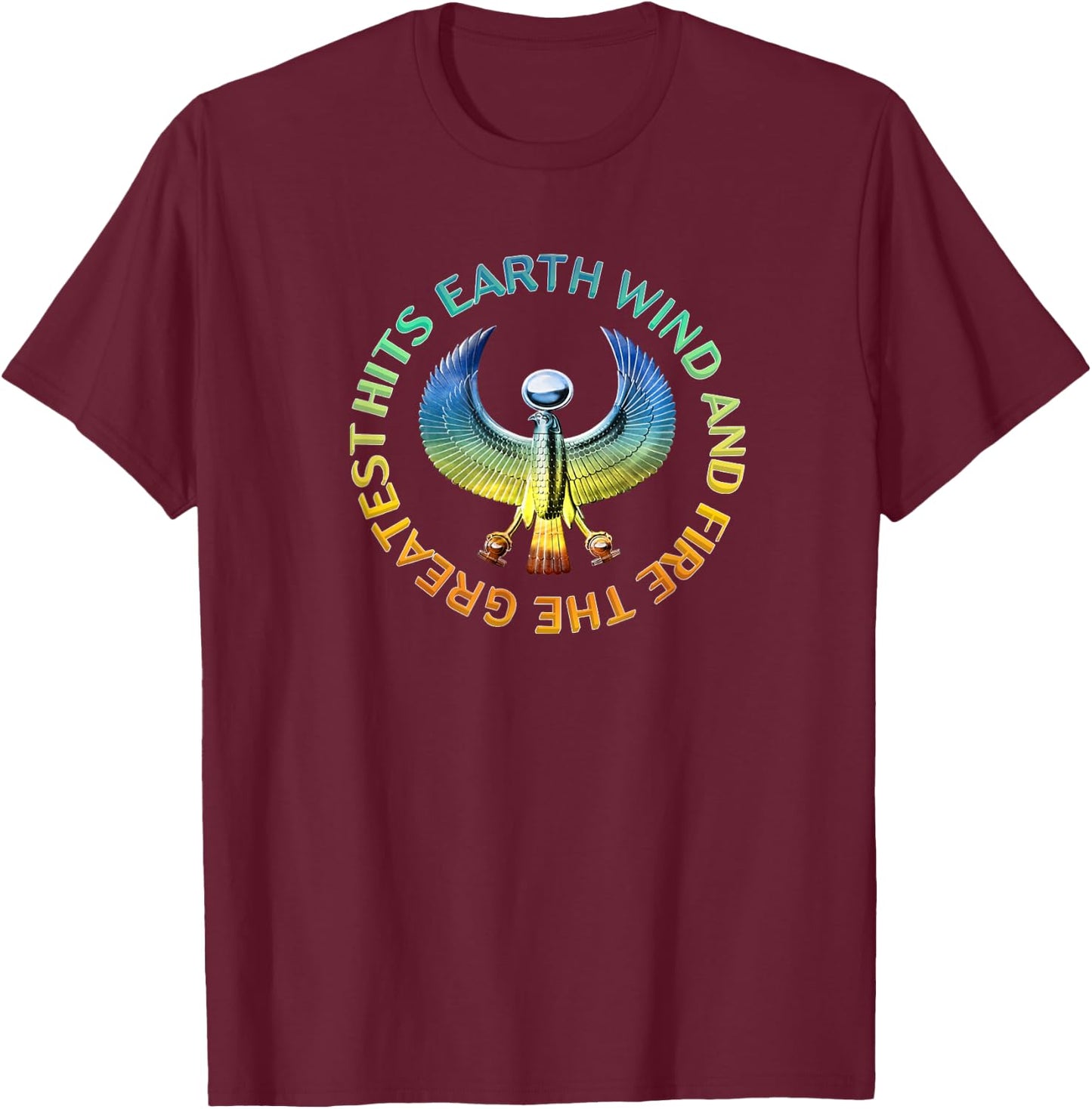 Earth, Wind & Fire Greatest Hits T-Shirt - T-Shirt | Maroon