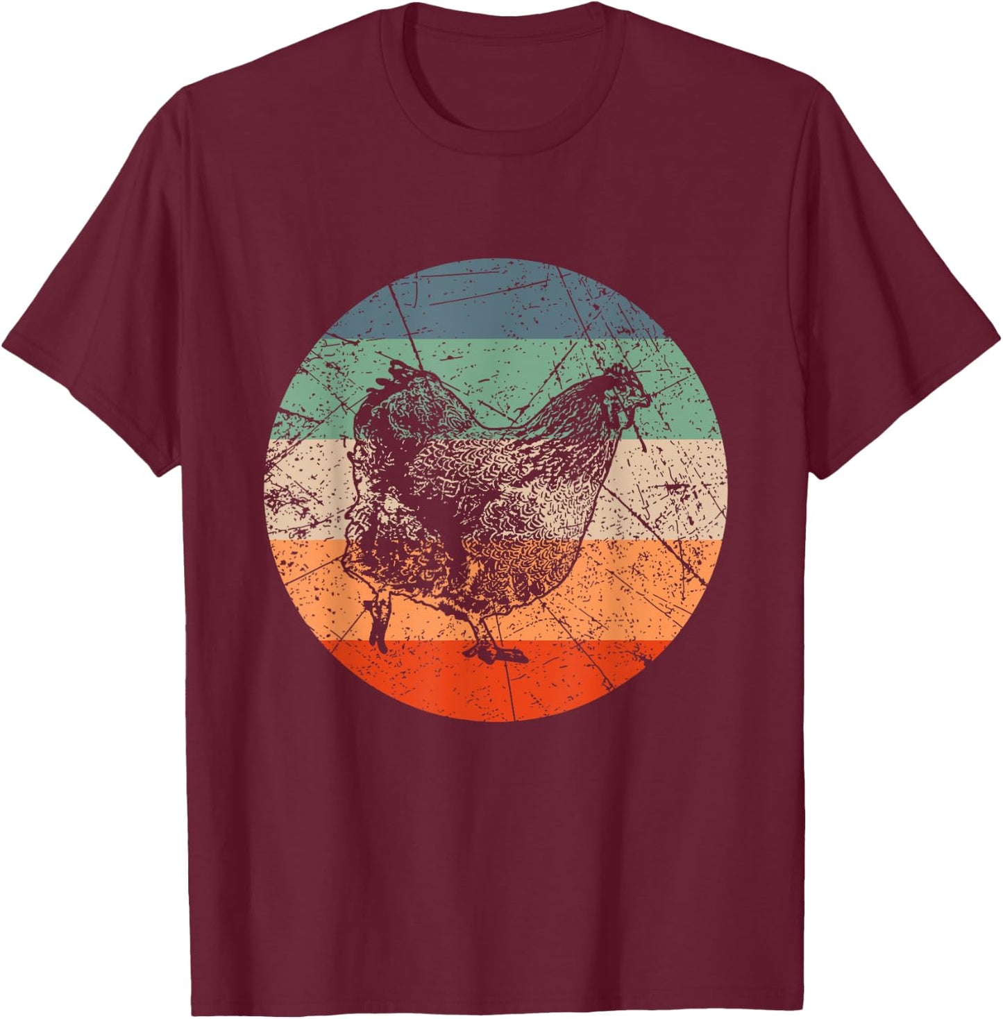 Retro Huhn-Silhouette – Farmer Vintage Orpington T-Shirt - T-Shirt | Maroon