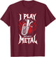 I Play Heavy Metal Tuba Marching Band Music Design T-Shirt - T-Shirt | Maroon