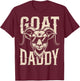 Vintage Goat Dad Goat Lovers Daddy Father's Day T-Shirt - T-Shirt | Maroon