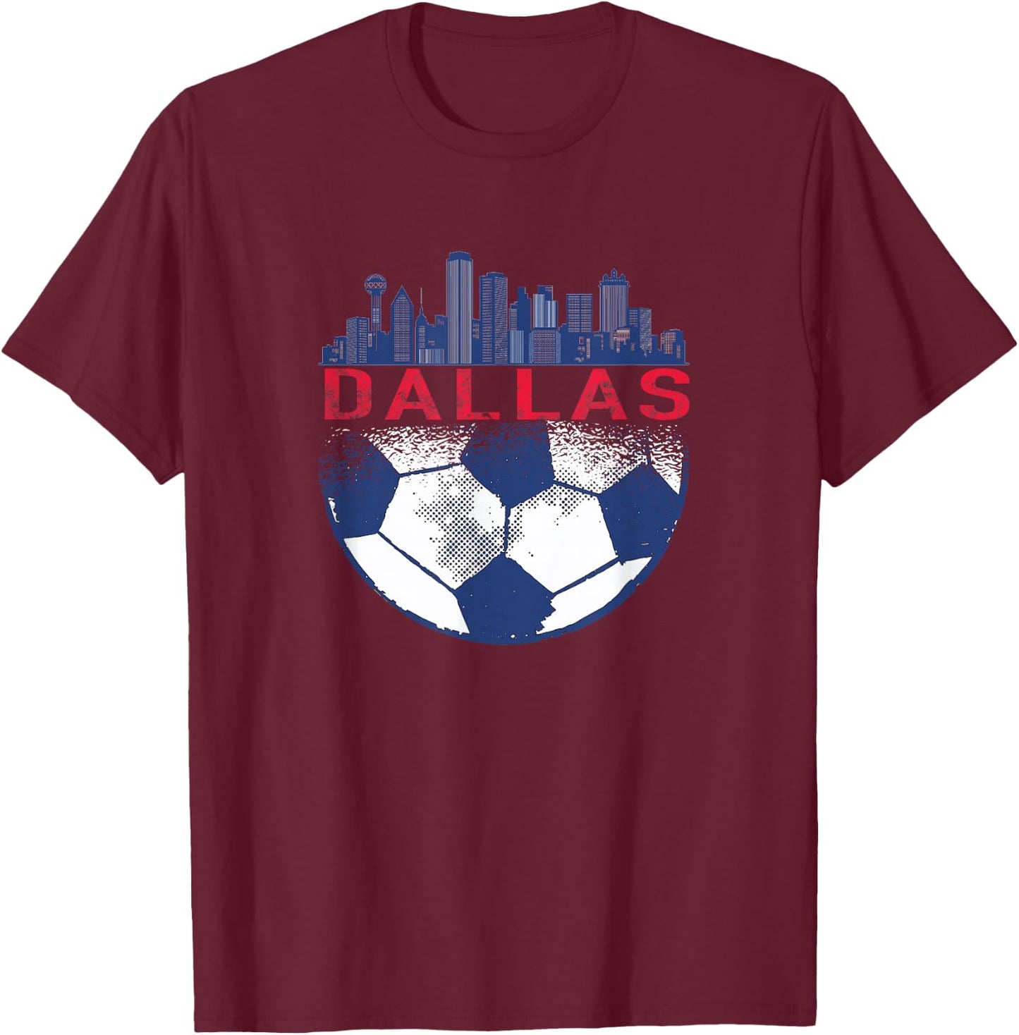 Dallas Texas Fan fc t Shirt T-Shirt - T-Shirt | Maroon