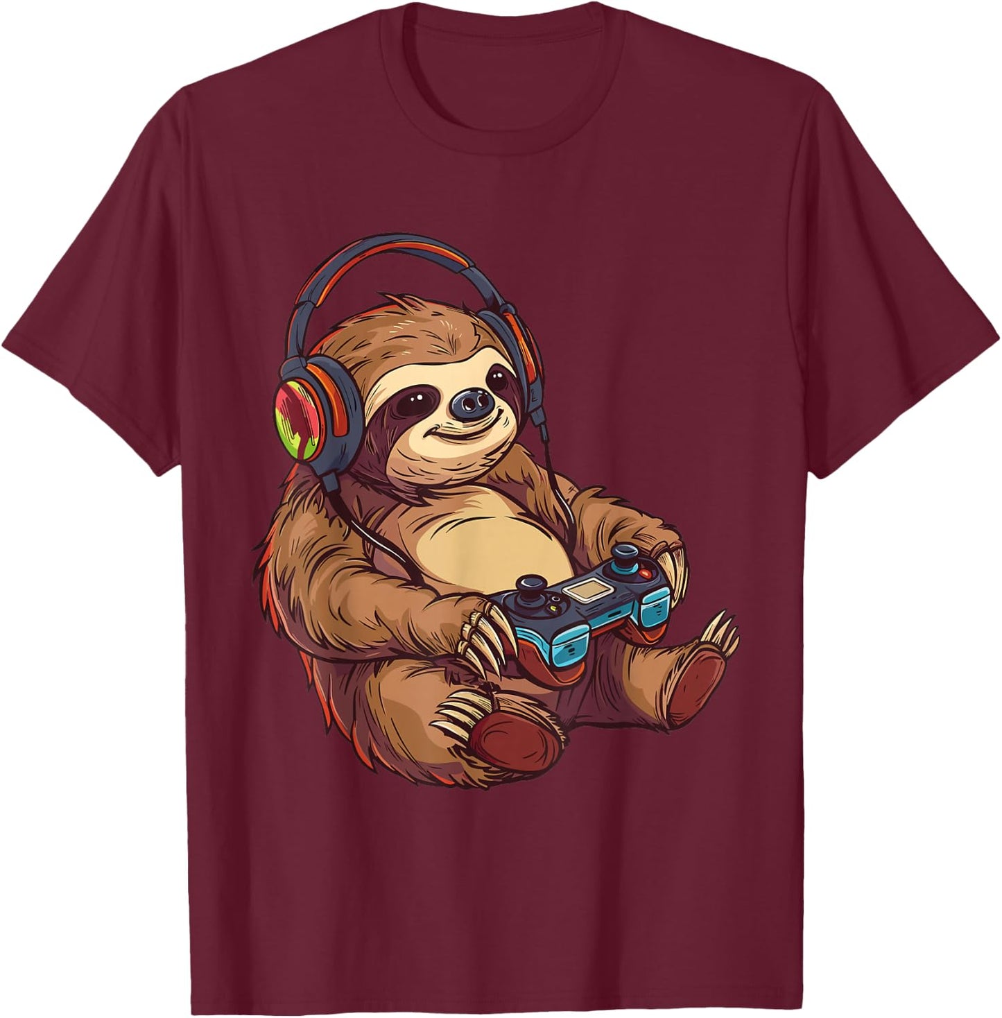 Sloth gaming T-Shirt - T-Shirt | Maroon