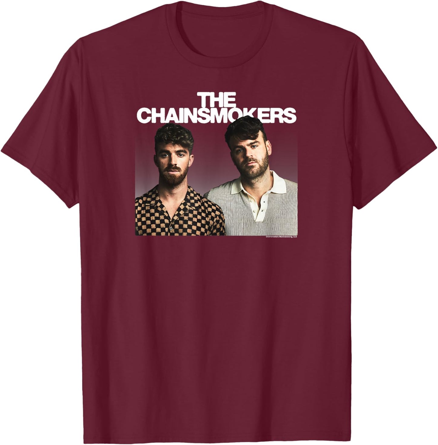 The Chainsmokers - Alex and Andrew Music Duo T-Shirt - T-Shirt | Maroon