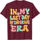 In My Last Day Of 2nd Grade Era Groovy Last Day Of 2nd Grade T-Shirt - T-Shirt | Maroon