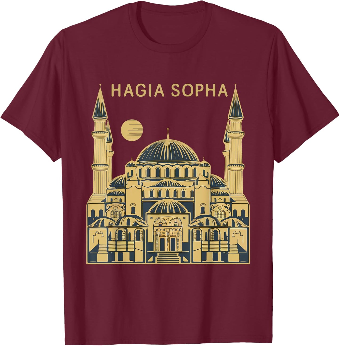 Vintage Hagia Sophia T-Shirt - T-Shirt | Maroon