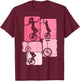 Einrad Mädchen Unicycle Damen Kinder T-Shirt - T-Shirt | Maroon