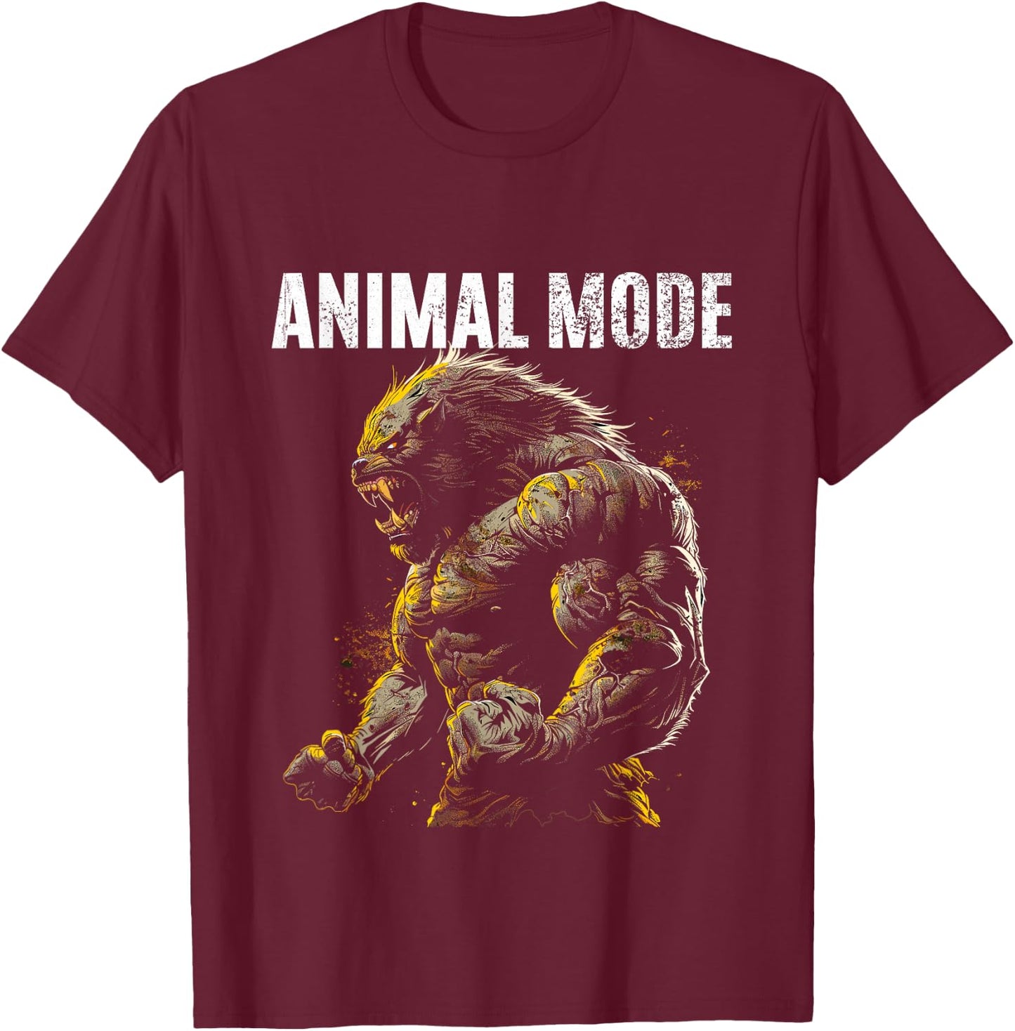 Bodybuilder Slogan Training Monster , black T-Shirt - T-Shirt | Maroon