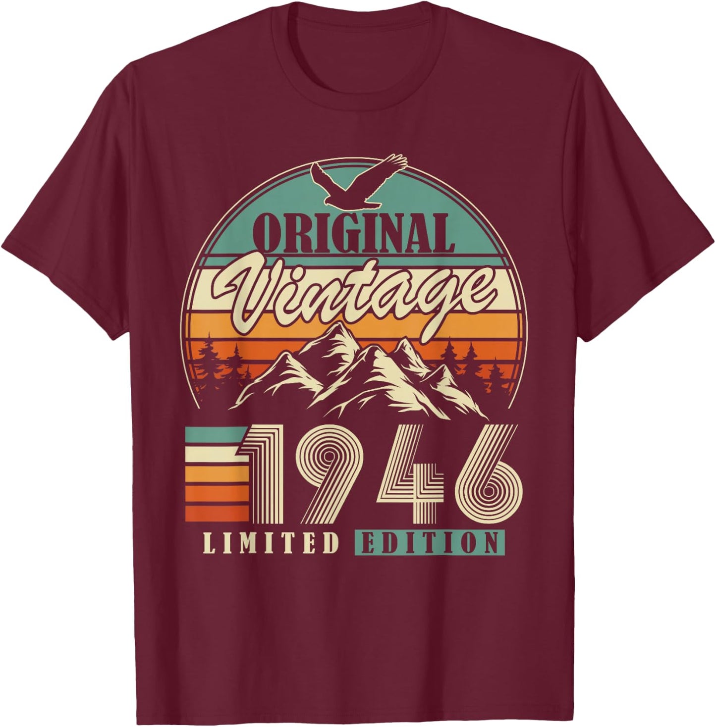 Original 1946 Vintage Birthday 80 Years Women T-Shirt - T-Shirt | Maroon