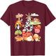 6 Year Old Farmer Lover 6th Birthday Farm Animals Theme T-Shirt - T-Shirt | Maroon