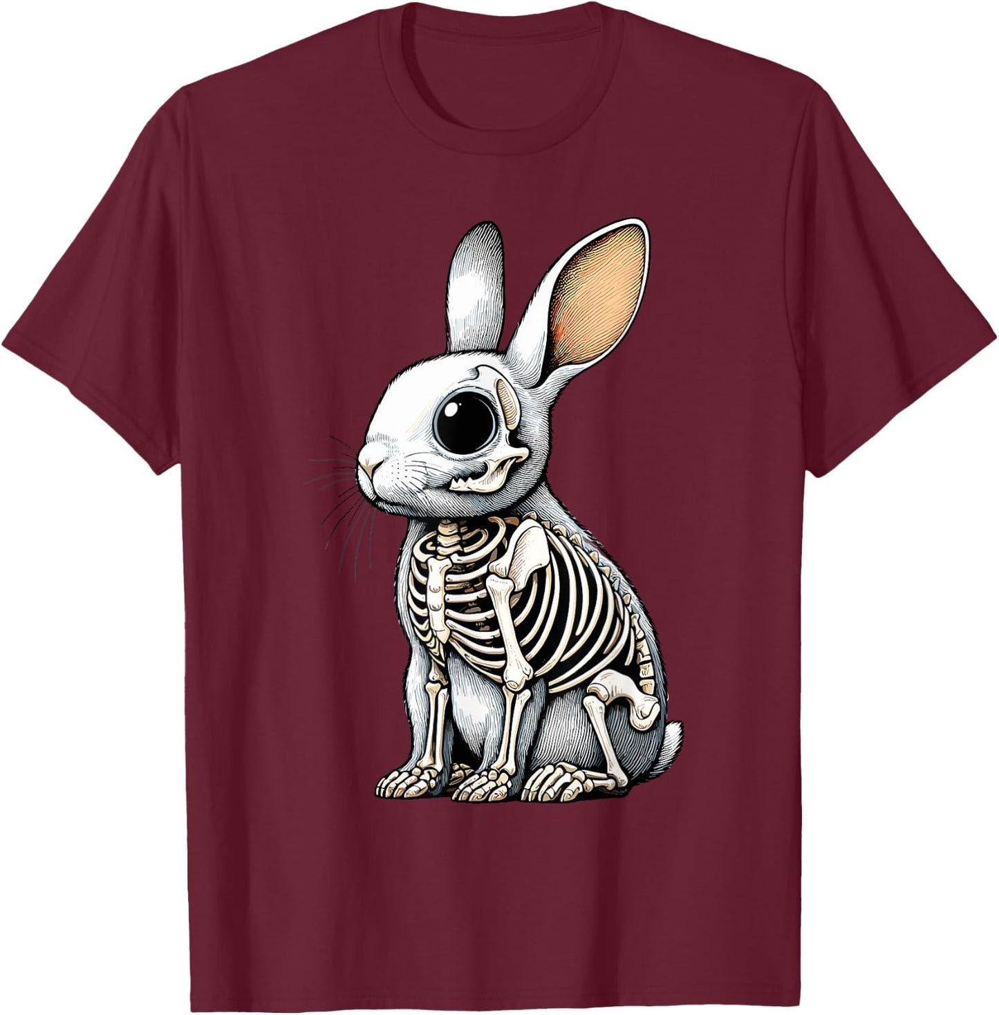 X-ray Rabbit Body Anatomy Radiography Skeleton T-Shirt - T-Shirt | Maroon