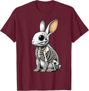 X-ray Rabbit Body Anatomy Radiography Skeleton T-Shirt - T-Shirt | Maroon