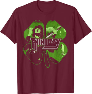 Thin Lizzy - Shamrock Infill , black T-Shirt - T-Shirt | Maroon