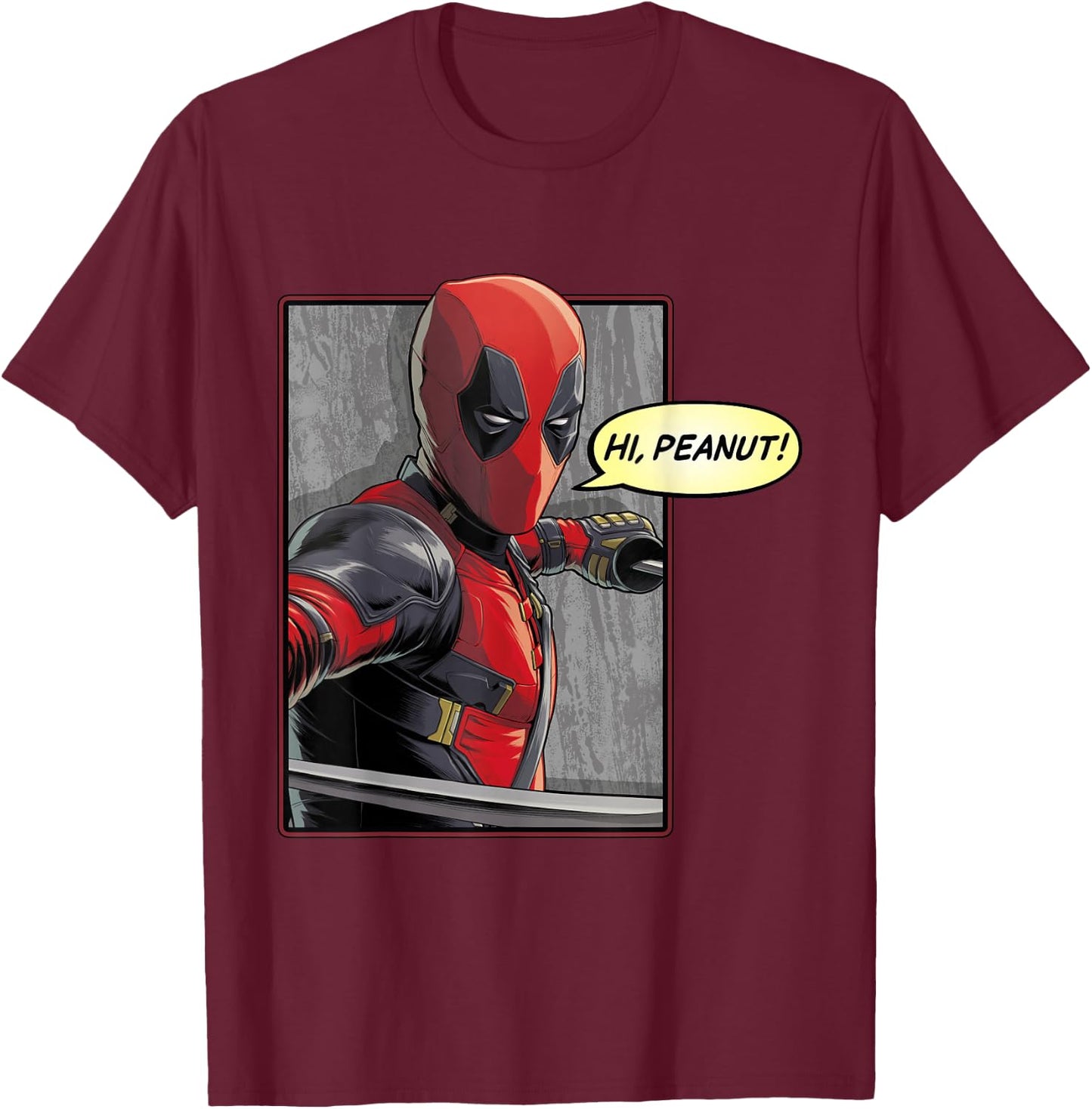 Marvel Studios Deadpool & Wolverine Deadpool Hi Peanut T-Shirt - T-Shirt | Maroon