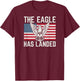 The Eagle Has Landed Scouting Adult Eagle Theme Black Small Classic Fit Short Sleeve T-Shirt - T-Shirt | Maroon