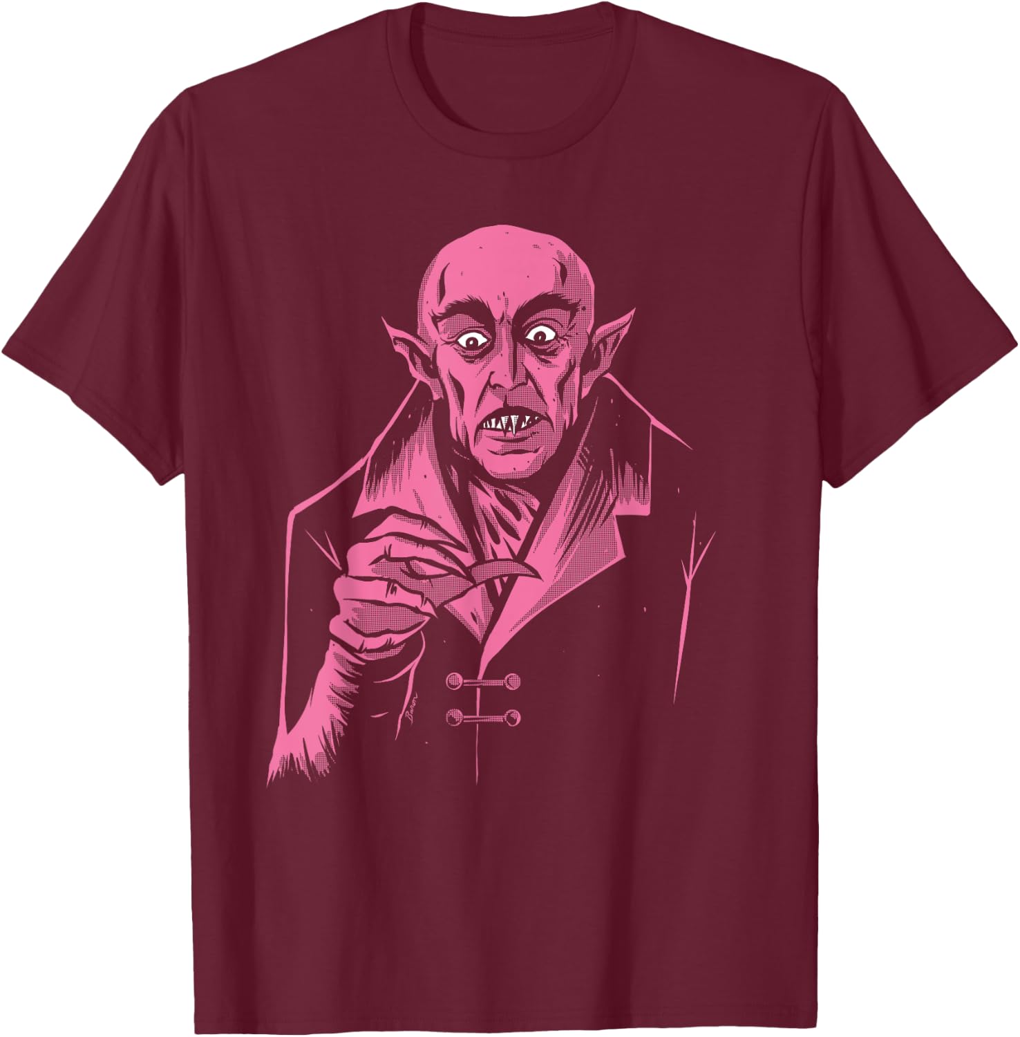 Vampire Nosferatu Monster Dracula Halloween T-Shirt - T-Shirt | Maroon