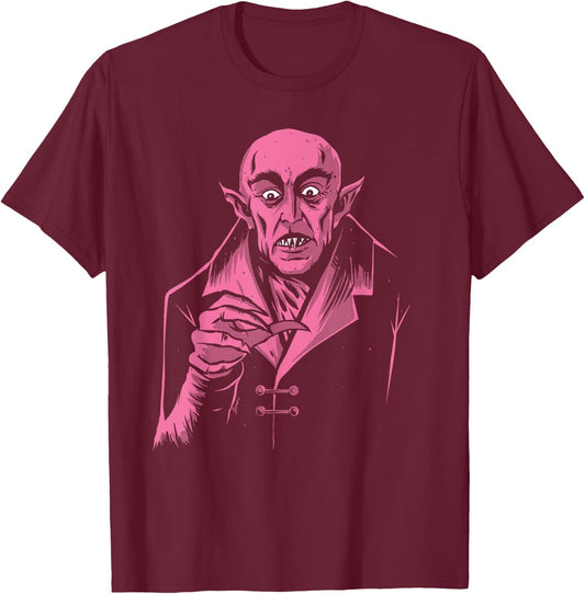 Vampire Nosferatu Monster Dracula Halloween T-Shirt - T-Shirt | Maroon