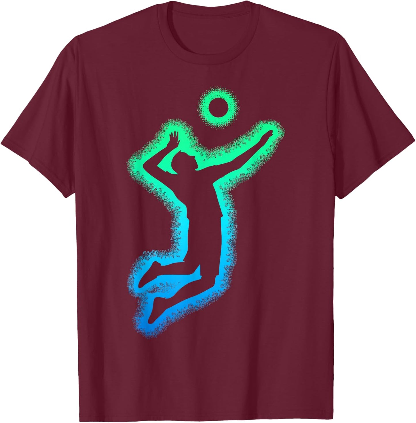 Volleyball Volleyball Kids Man , Black, S T-Shirt - T-Shirt | Maroon