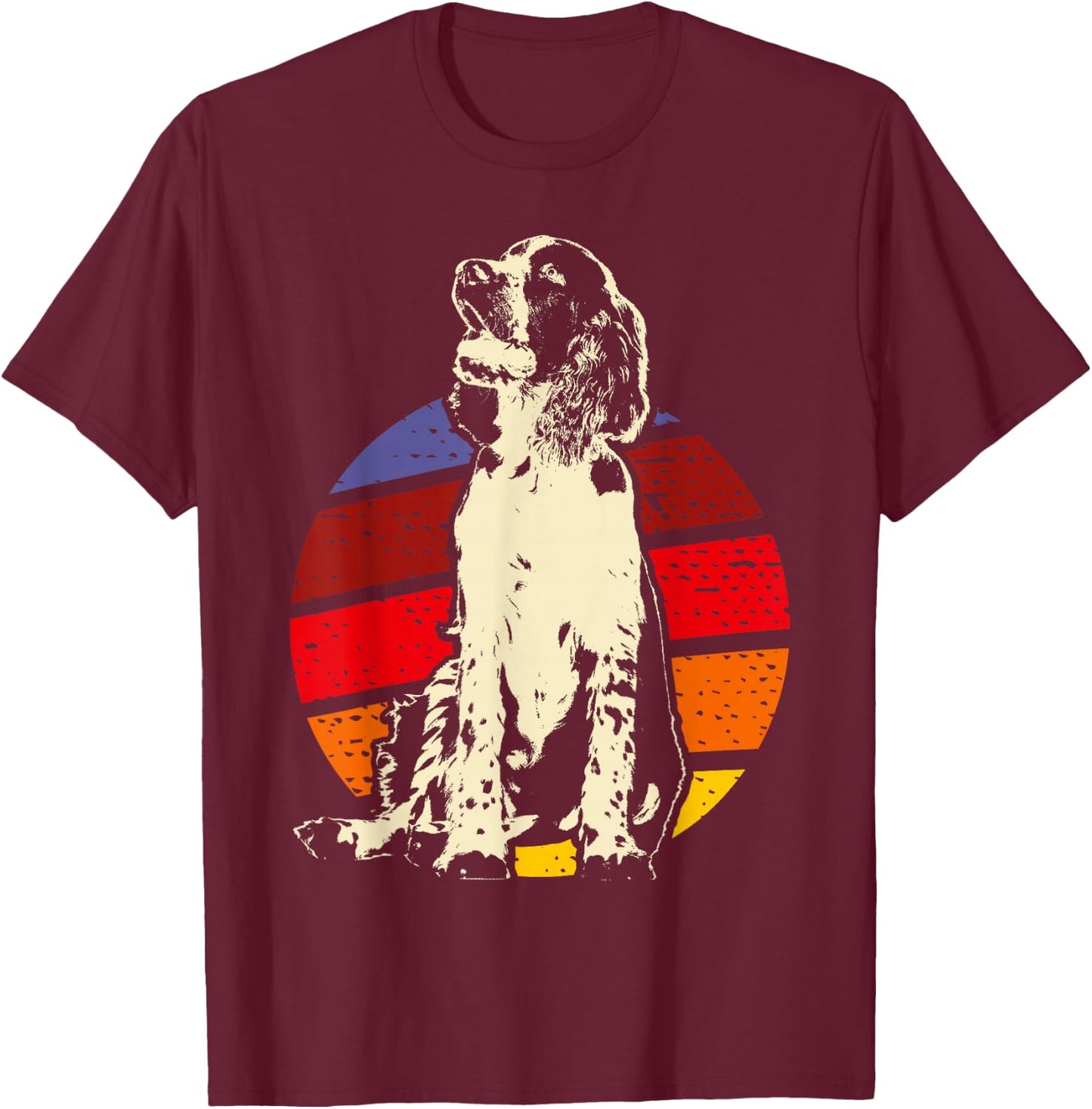 English Springer Spaniel Dog T-Shirt - T-Shirt | Maroon