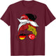 Half German Half Turkish Girl Apparel - Frauen - Mädchen - Weiß - Kurzarm - XS - - Turkiye Halb Deutsch Türkisch Mädchen Türkei Deutschland T-Shirt - T-Shirt | Maroon