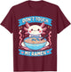 Funny Axolotl Noodle Gifts Graphic Ramen Anime Kawaii Axolotl T-Shirt - T-Shirt | Maroon