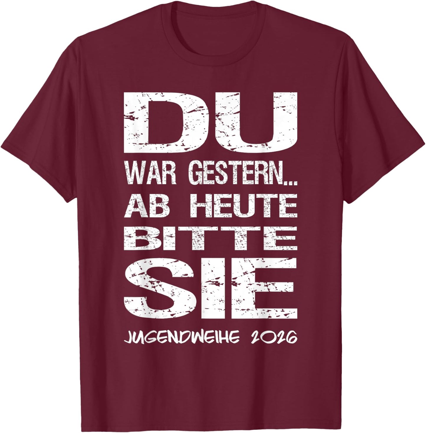 Jugendweihe 2026 Gästebuch T-Shirt - T-Shirt | Maroon