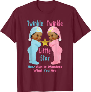Twinkle Twinkle Little Star Auntie Wonders Ethnic T-Shirt - T-Shirt | Maroon