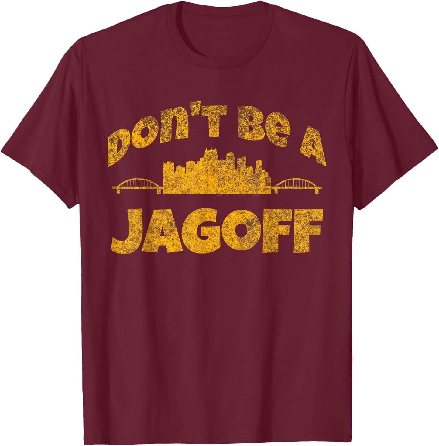 Pittsburgh Jagoff Yinz Funny Yinzer Steel City 412 Home T-Shirt - T-Shirt | Maroon