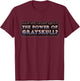 Vintage Have You Heard About THE POWER OF GRAYSKULL 1980s T-Shirt - T-Shirt | Maroon