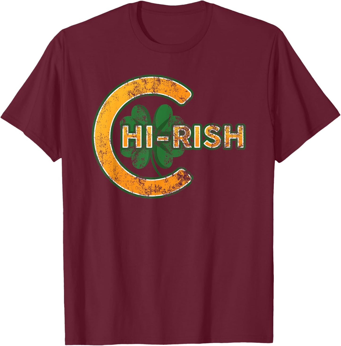 Chi-rish Chicago Saint Patricks Day T-Shirt - T-Shirt | Maroon
