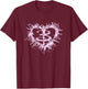 Buffy The Vampire Slayer Vintage Paint Splat Heart Logo , Black, S T-Shirt - T-Shirt | Maroon