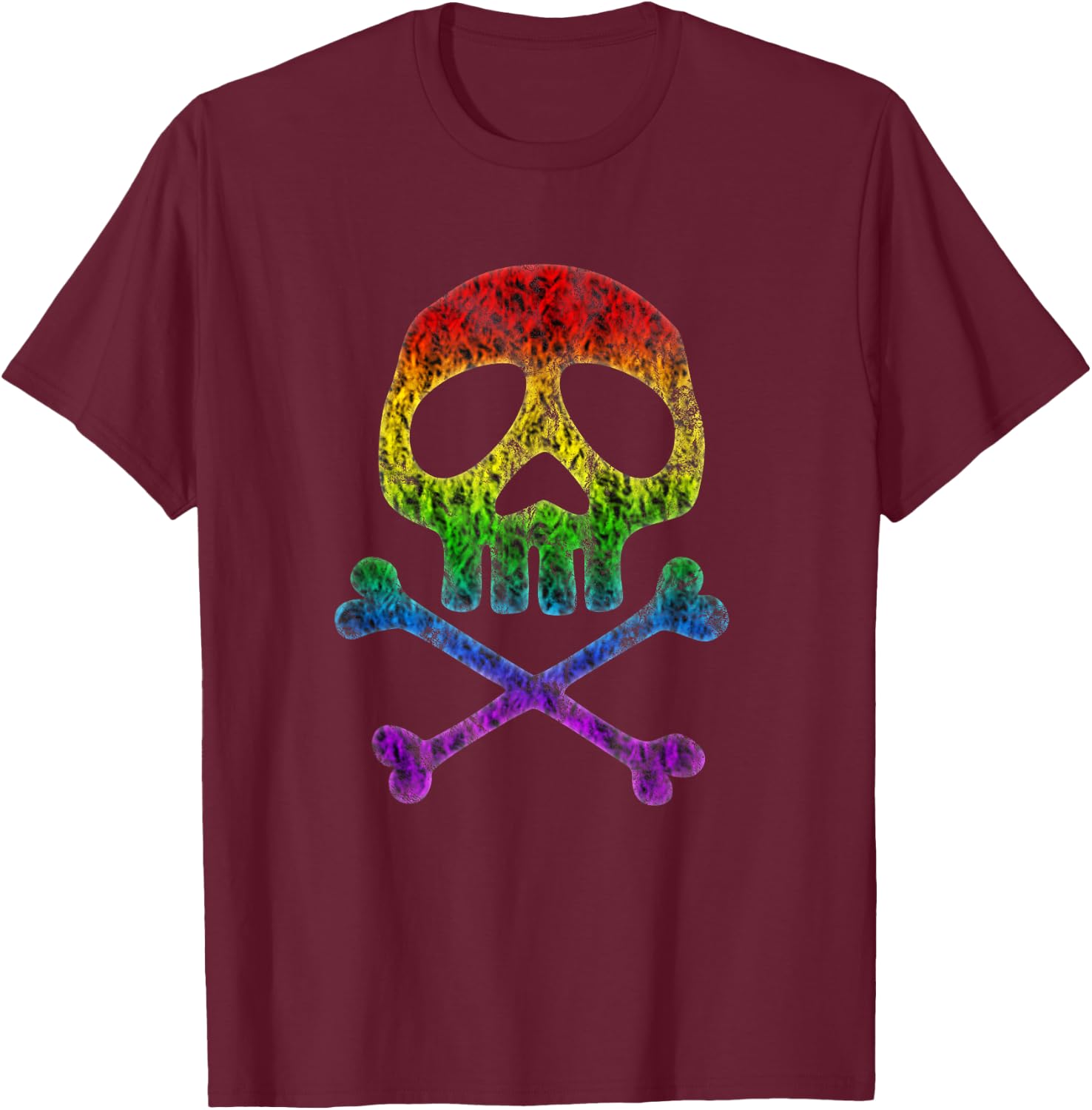 Skull Space Pirate Captain Crossbones Halloween Party T-Shirt - T-Shirt | Maroon