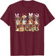 Easter Boxer Bunnies Floral Boxer Dogs Easter Day T-Shirt - T-Shirt | Maroon