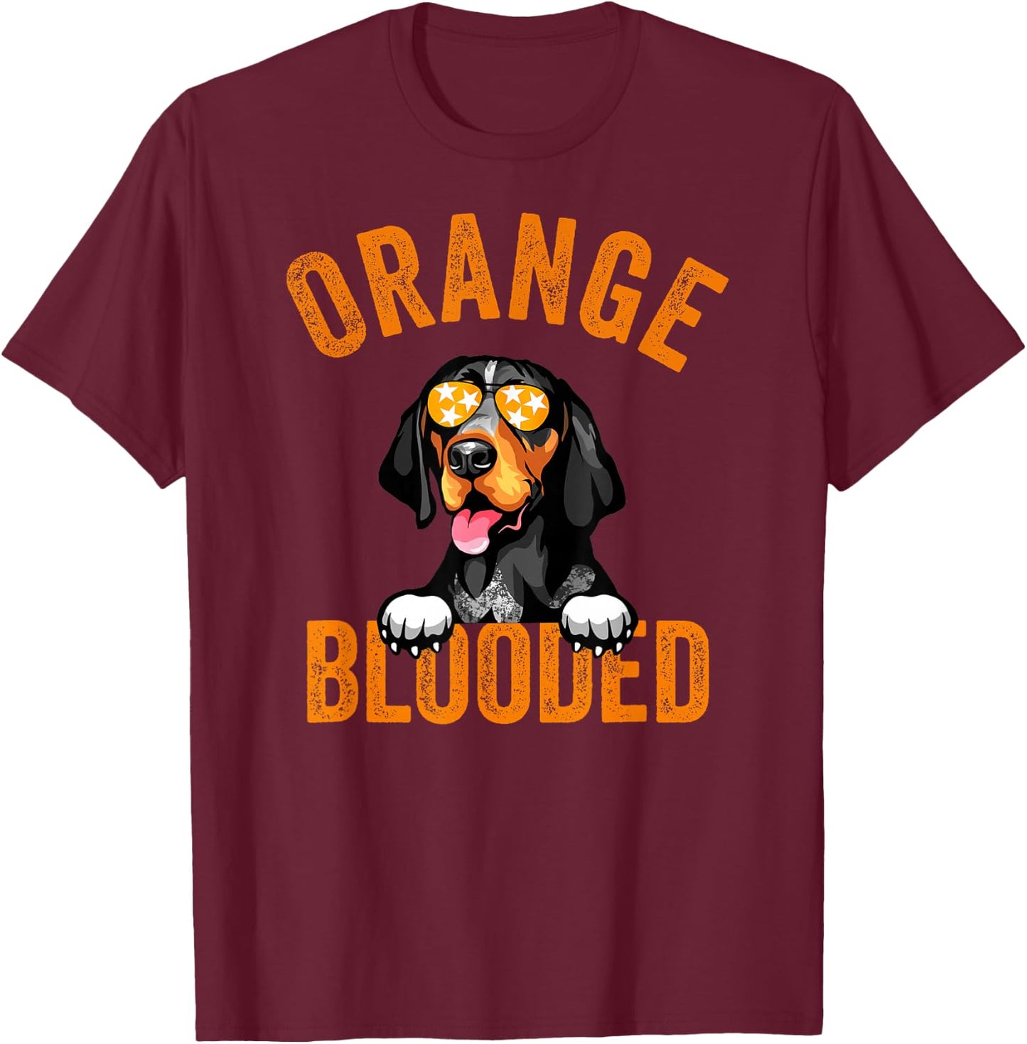 Orange Blooded Tennessee Hound Native Home. TN Dog Lovers Women Girls Kids T-Shirt - T-Shirt | Maroon
