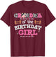Grandma Of The Birthday Girl Farm Cow Lover Party Matching T-Shirt - T-Shirt | Maroon