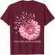 Sunflower Ribbon I Wear Pink For My Daughter Breast Cancer T-Shirt - T-Shirt | Maroon