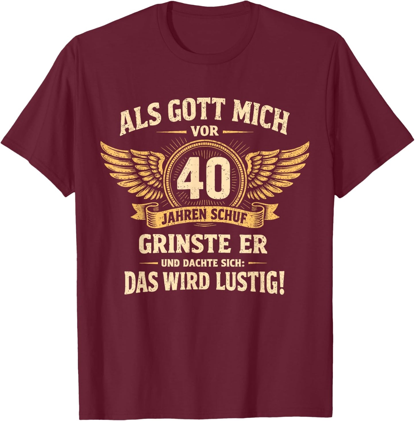 40. Geburtstag Mann Frau 40 Jahre Deko 1986 Geschenk Lustig T-Shirt - T-Shirt | Maroon