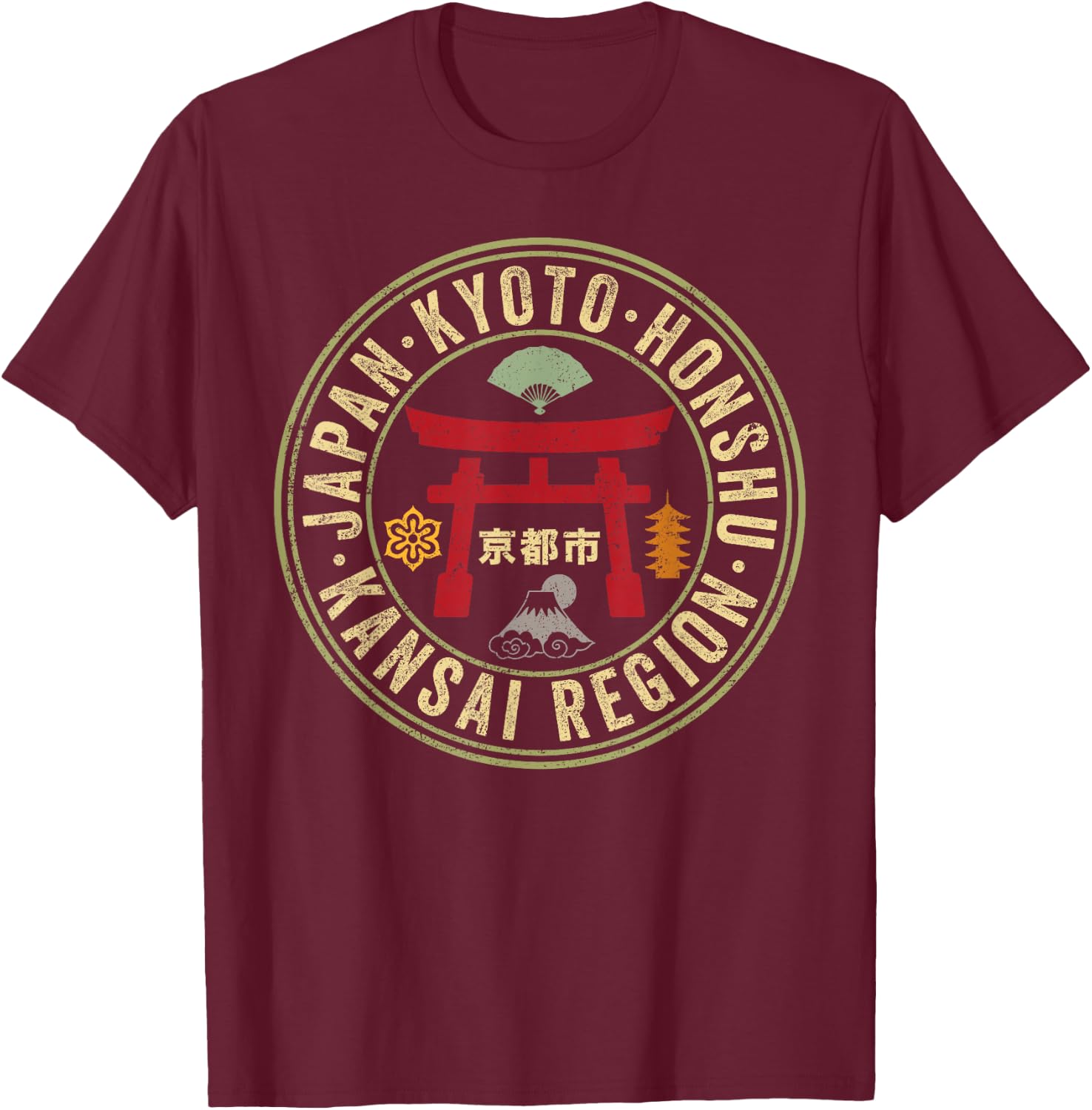 Kyoto City T-Shirt - T-Shirt | Maroon