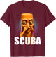 Scuba Tung Tung Sahur Dance Funny Brainrot Meme T-Shirt - T-Shirt | Maroon