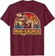 Mini-saurus T Rex Dinosaur Mini Saurus Family Matching T-Shirt - T-Shirt | Maroon
