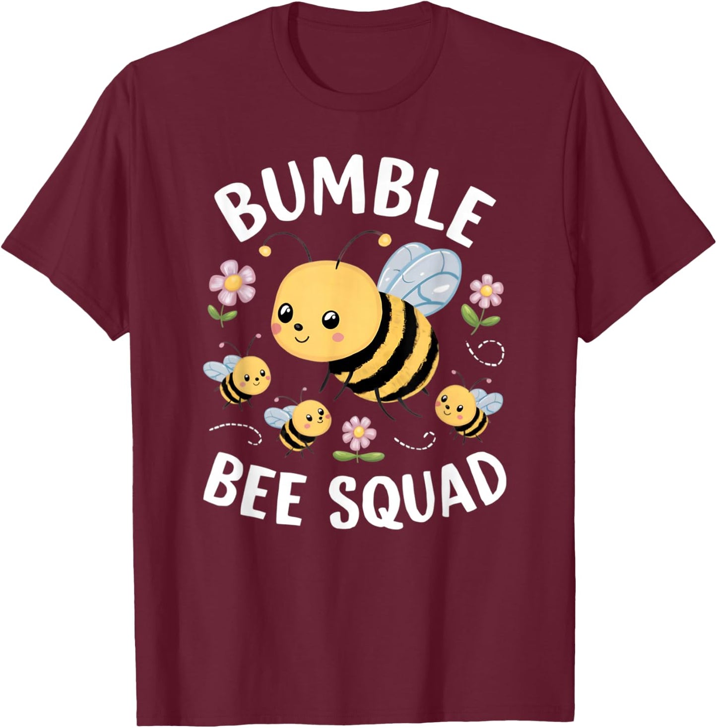 Bumble Bee Squad Bumblebee Teacher Team Group T-Shirt - T-Shirt | Maroon
