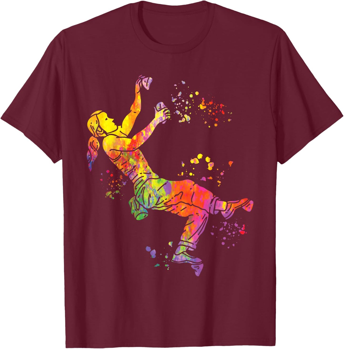 Boulderer Colorsplash Boulder Children's Bouldering T-Shirt - T-Shirt | Maroon