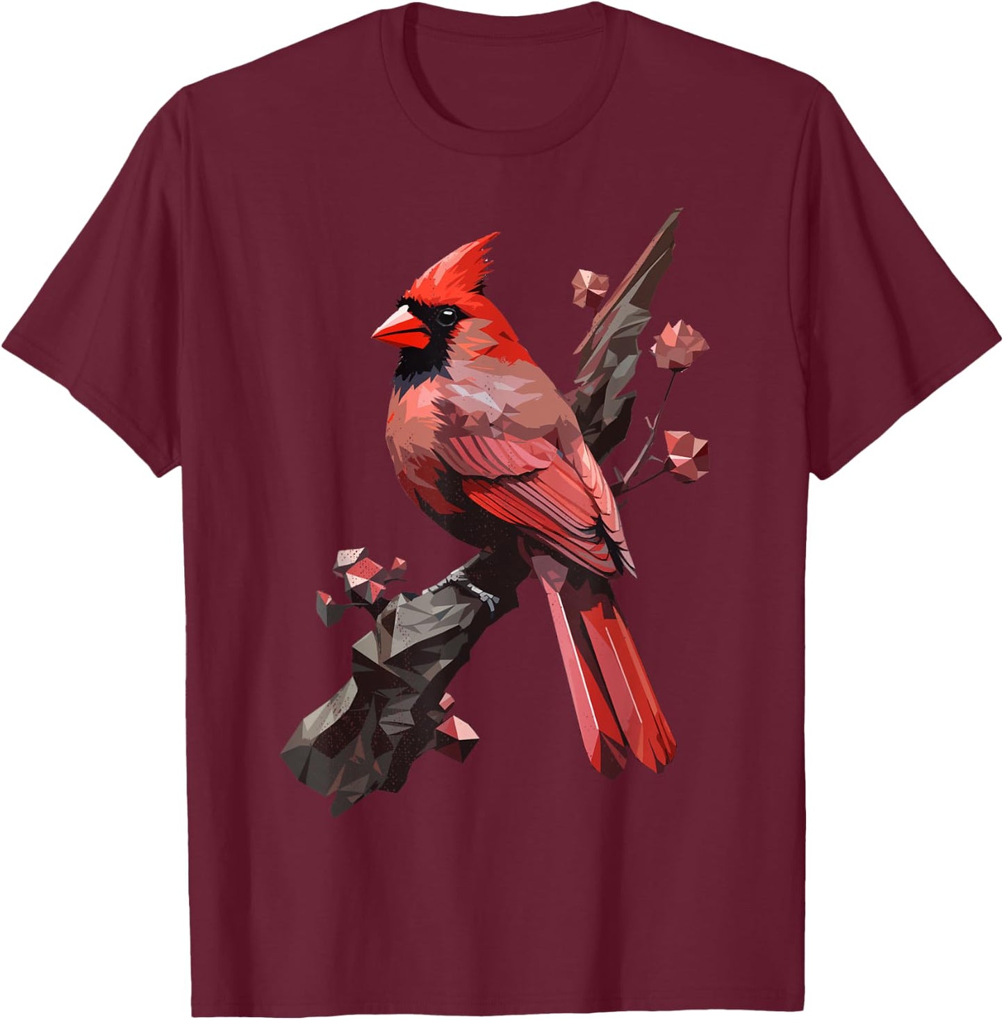 Cardinal bird. Nature's ruby. Beauty in red. T-Shirt - T-Shirt | Maroon