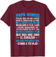 Bonus Papa , Happy Father's Day Clothing, Stepdad T-Shirt - T-Shirt | Maroon
