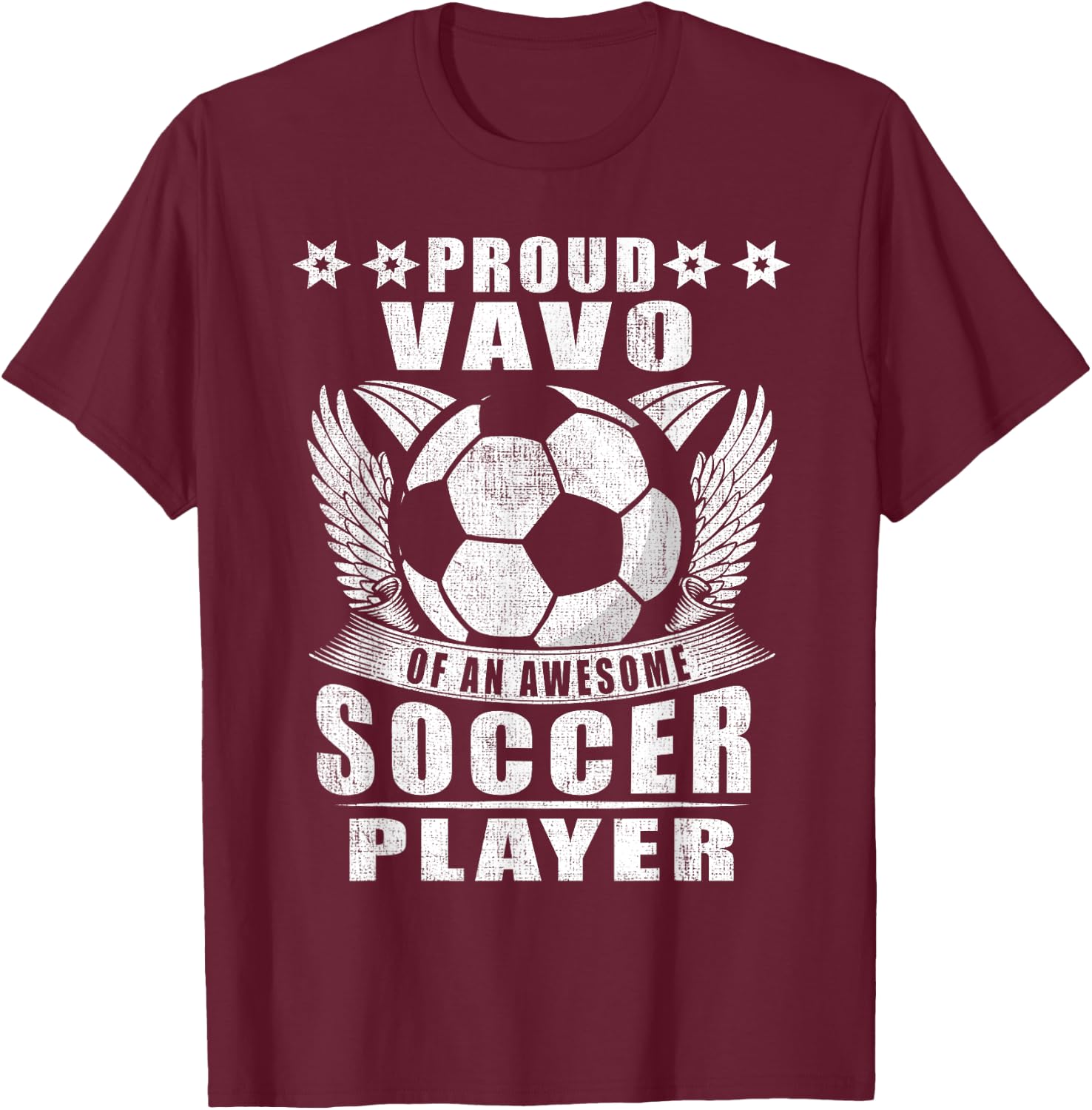 Proud Vavo Of An Awesome Soccer Player Soccer Vavo T-Shirt - T-Shirt | Maroon