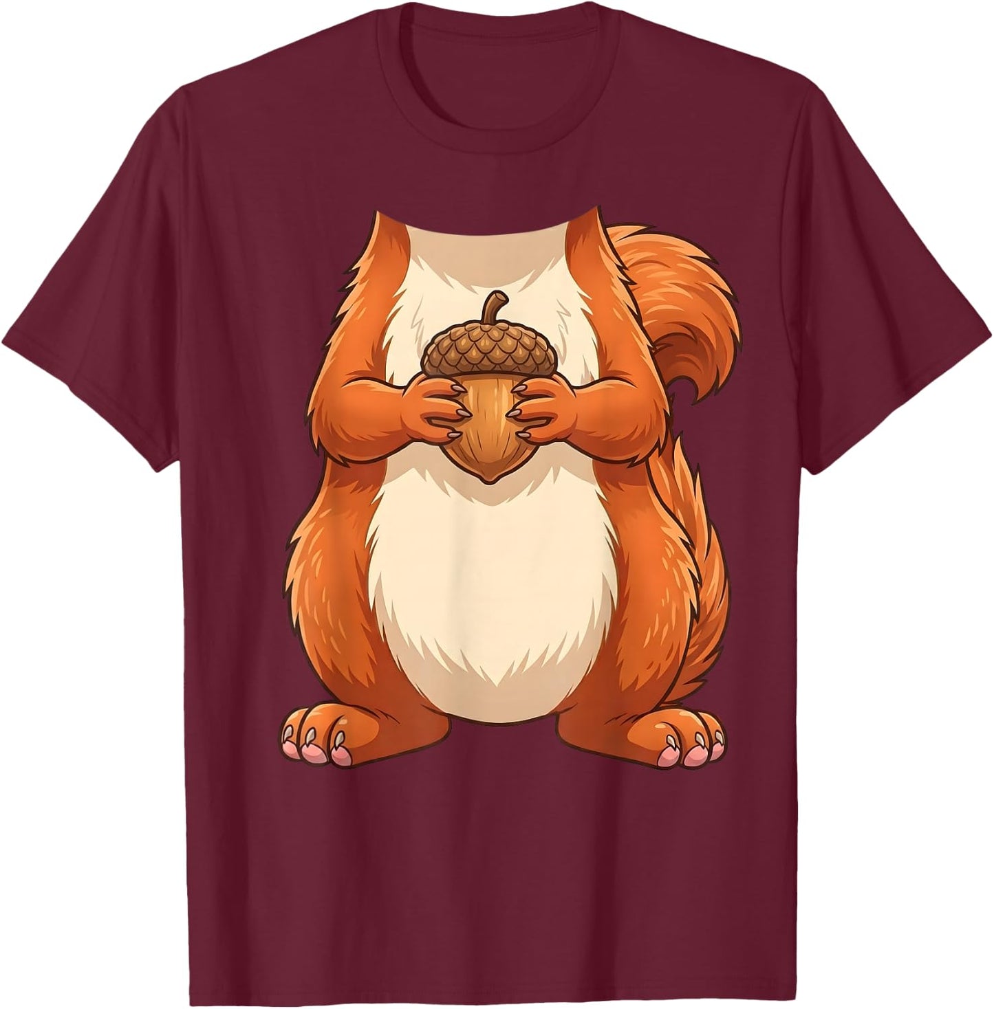 Adult Kids Men Women Squirrel Costume T-Shirt - T-Shirt | Maroon